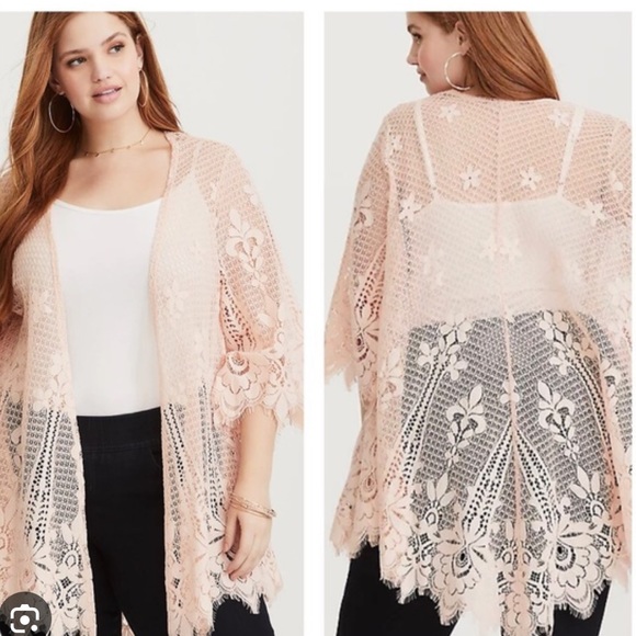 torrid Sweaters - BNWT TORRID DUNE LACE KIMONO